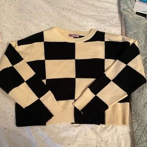 Lash Next Door/Brooklyn and Bailey checkered sweater